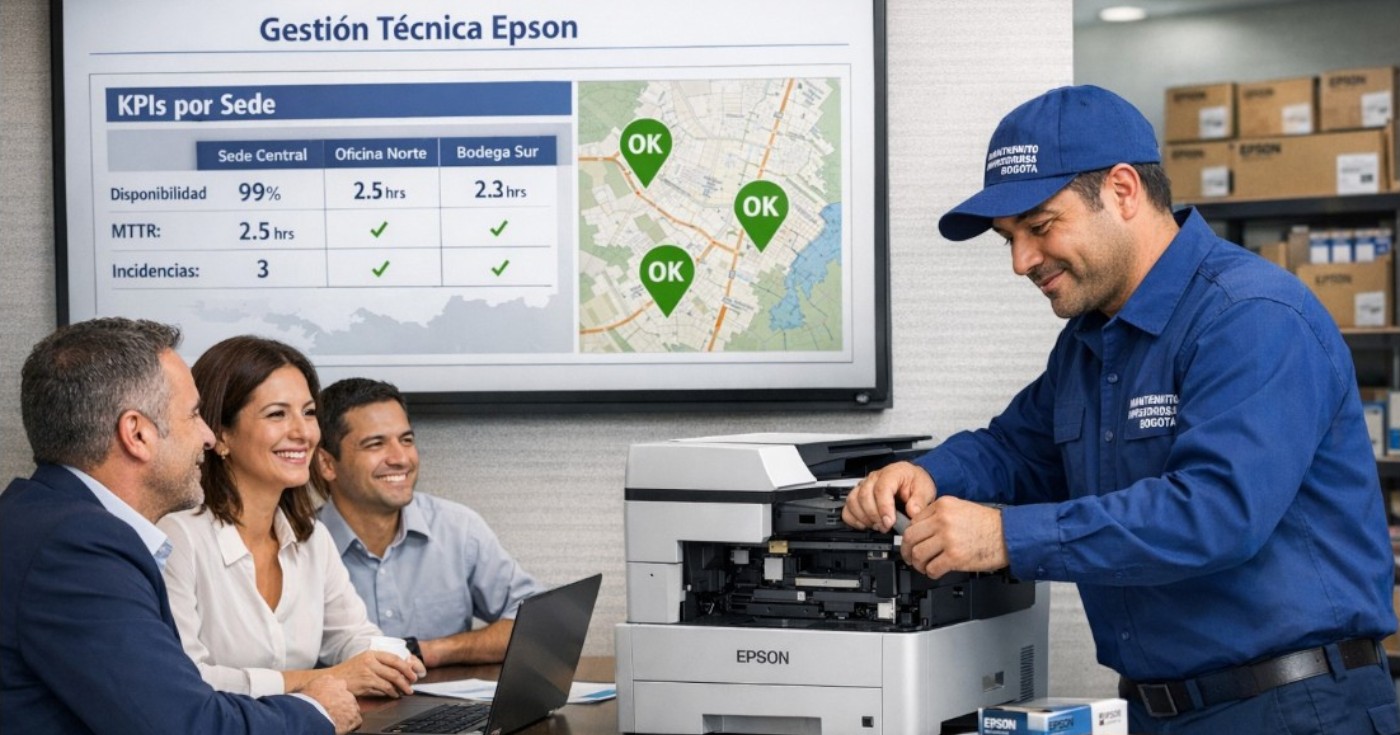 Gestión técnica Epson para múltiples sedes