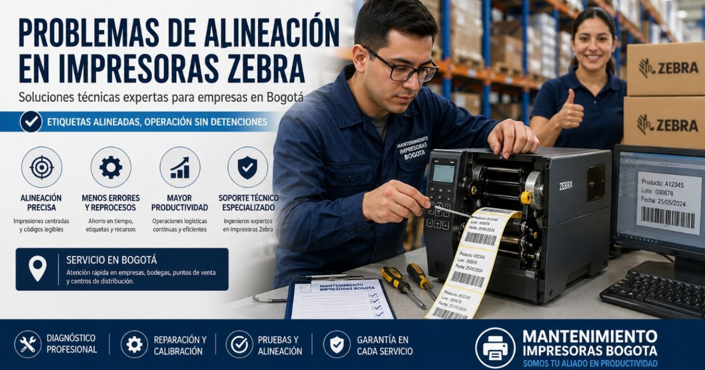 Problemas de alineación en impresoras Zebra