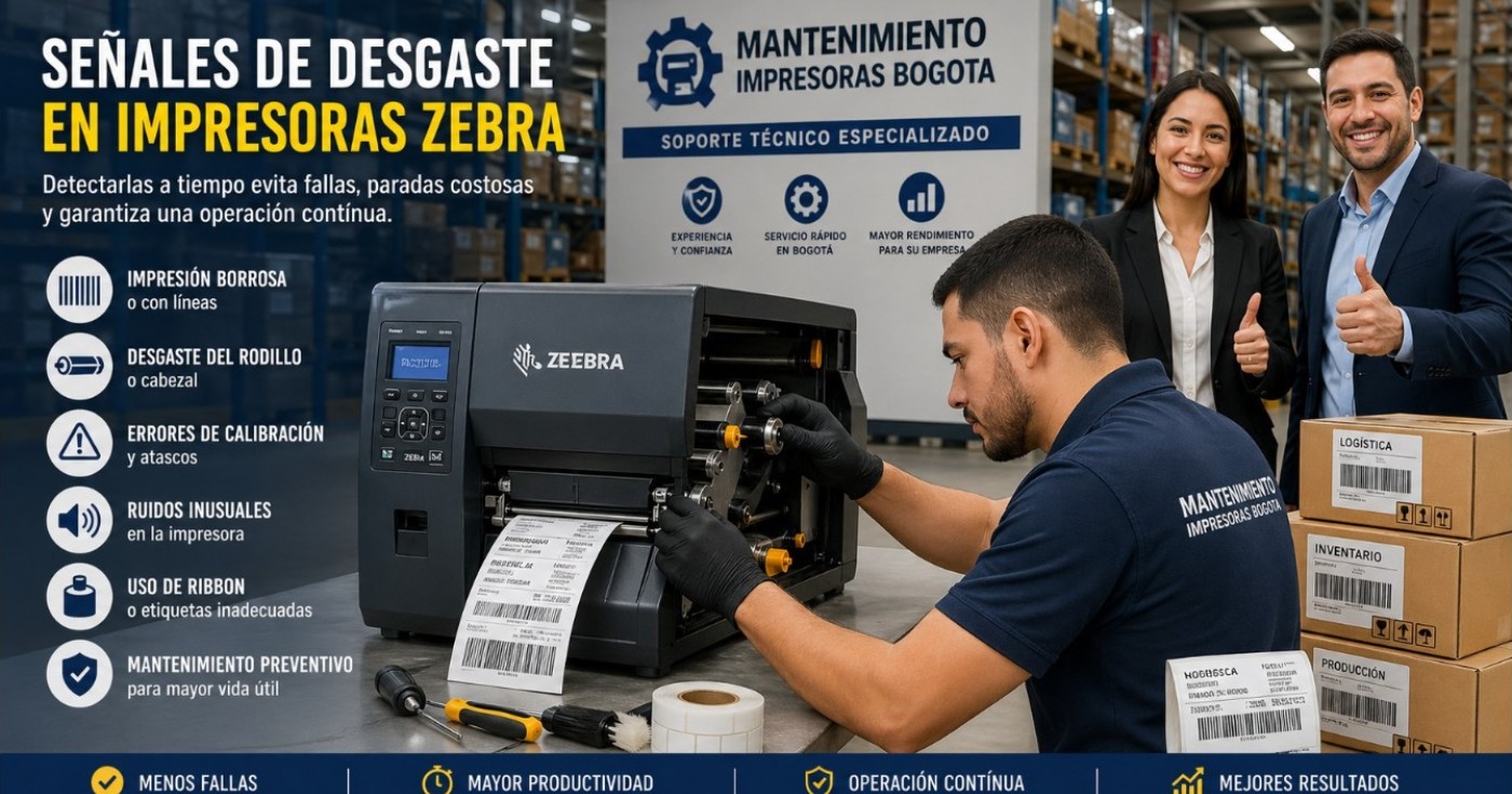 Señales de desgaste en impresoras Zebra