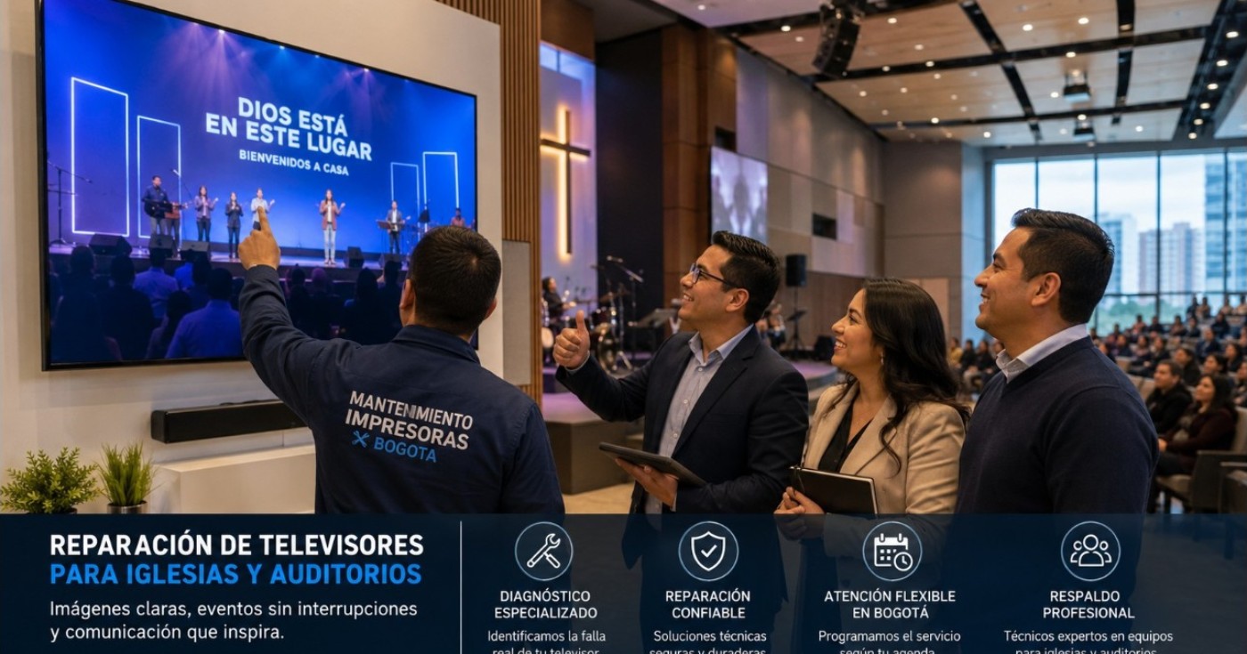 reparación de televisores para iglesias y auditorios