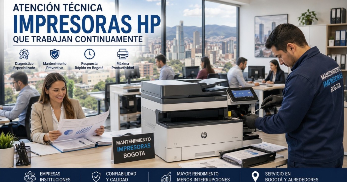 Atención técnica para impresoras HP que trabajan continuamente