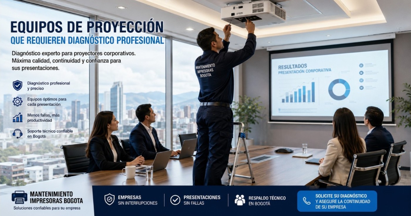 Equipos de proyección que requieren diagnóstico profesional