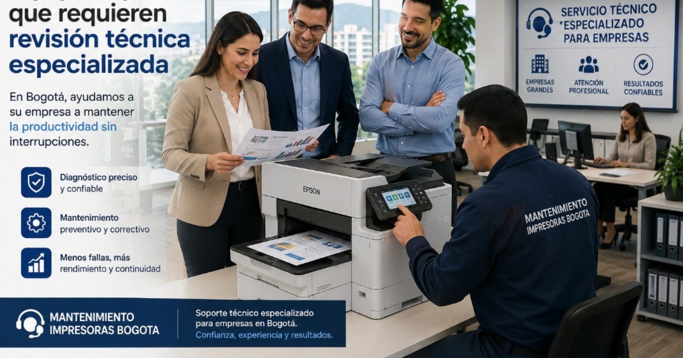 Equipos Epson que requieren revisión técnica especializada
