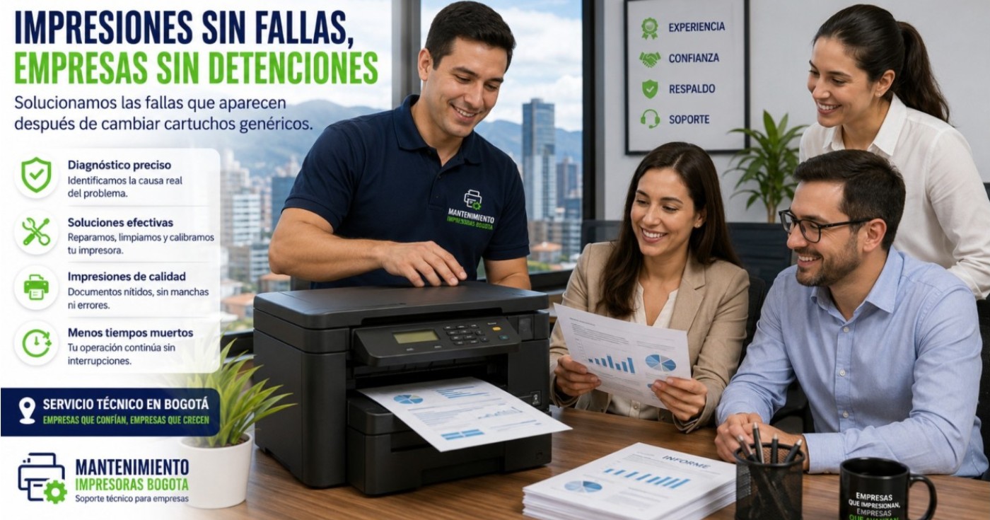  Fallas que aparecen después de cambiar cartuchos genéricos