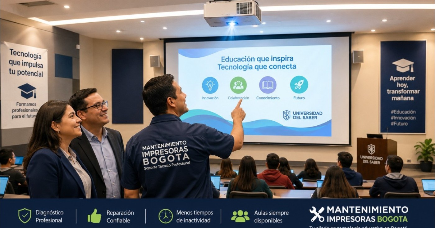 la reparación de proyectores para instituciones educativas