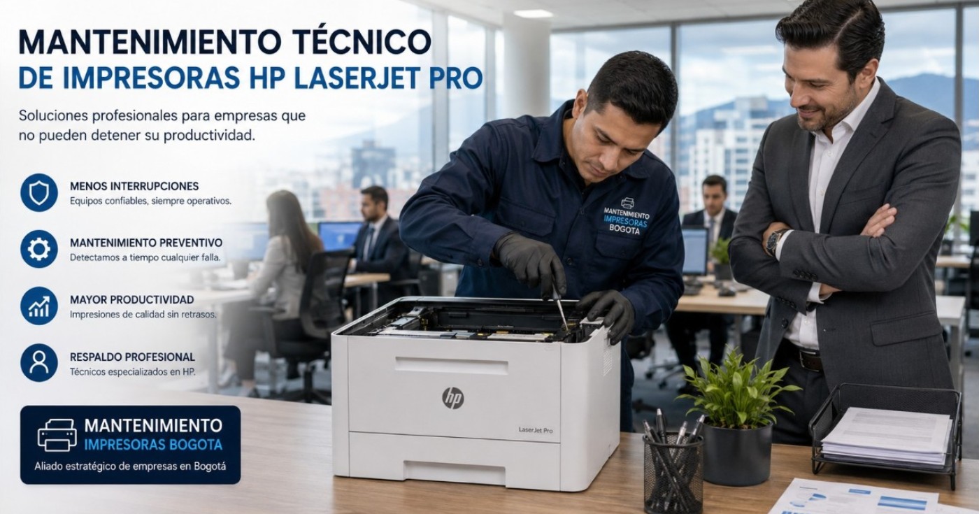 mantenimiento técnico de impresoras HP LaserJet Pro