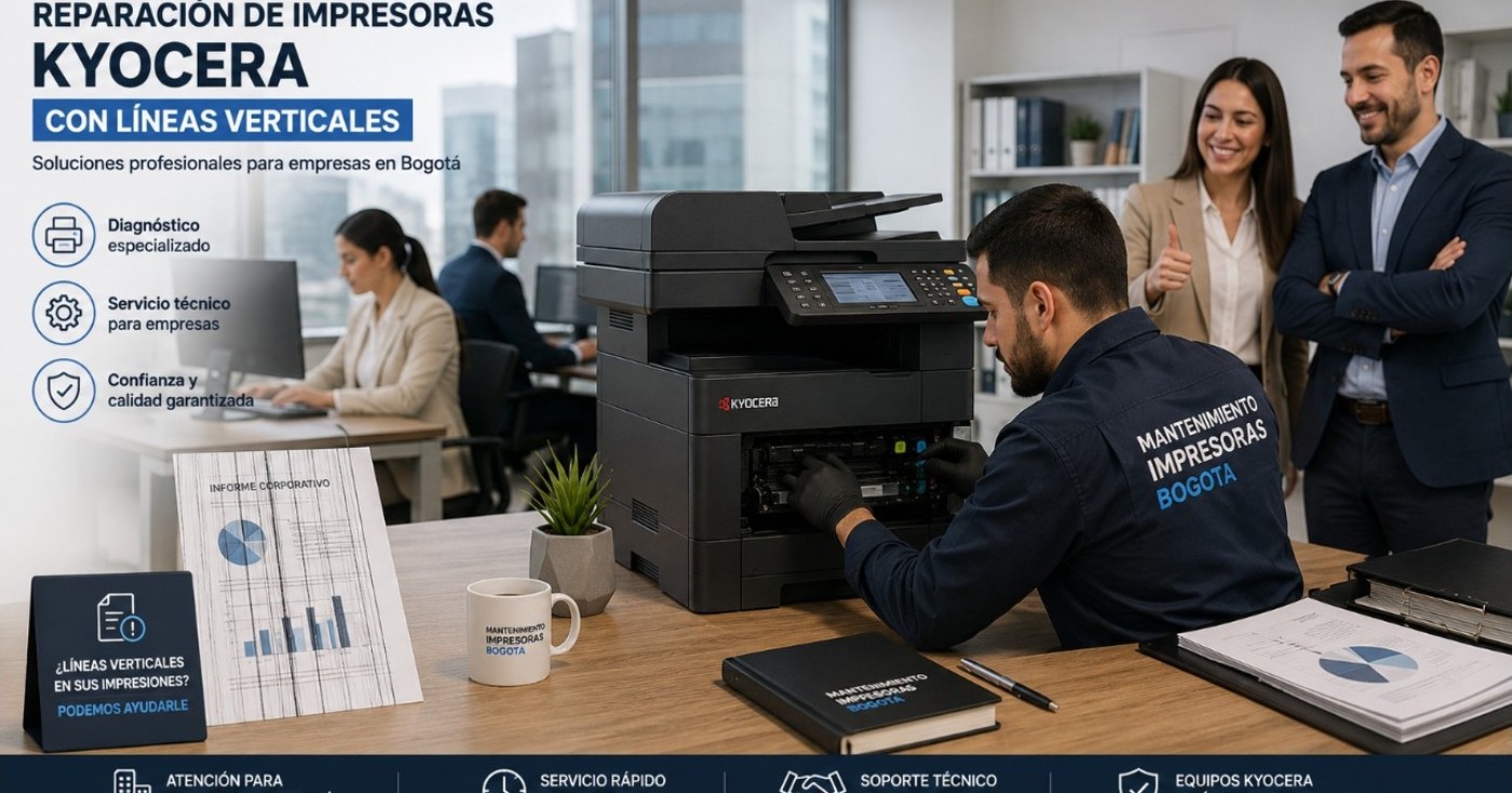 Reparación de impresoras Kyocera con líneas verticales