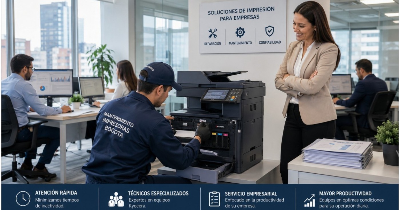 Reparación de impresoras Kyocera para empresas del norte de Suba