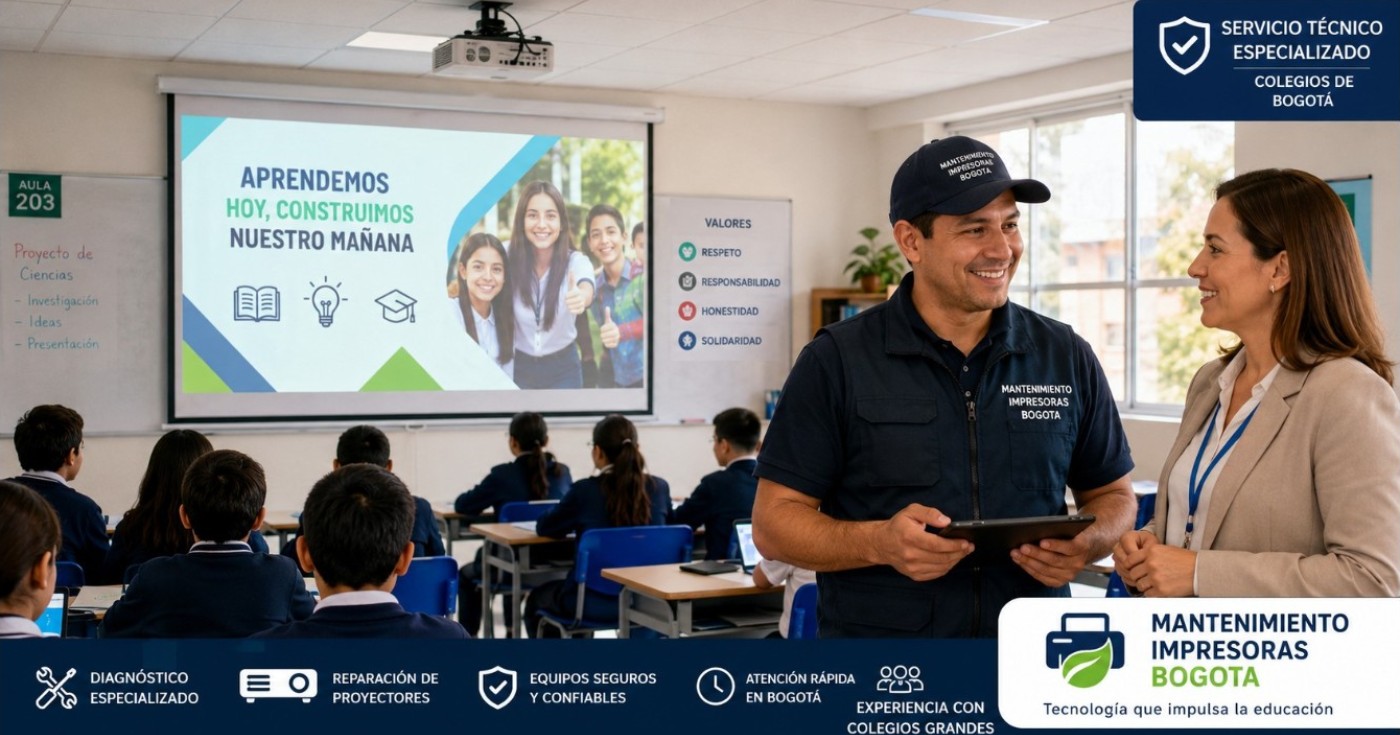 reparación de proyectores instalados en colegios