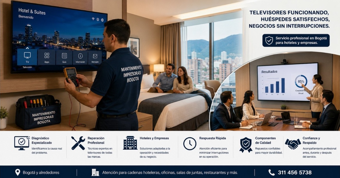 Reparación especializada para televisores de hoteles y empresas