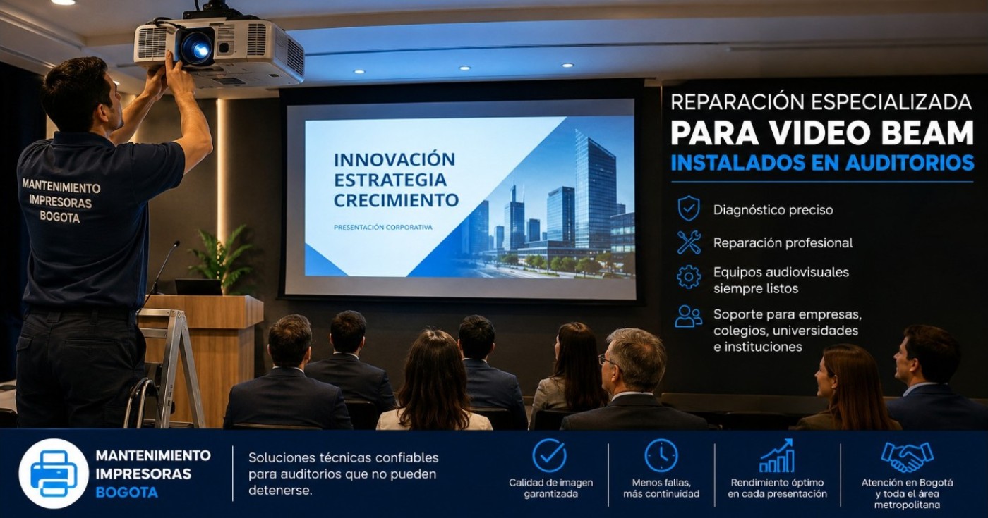 Reparación especializada para video beam instalados en auditorios