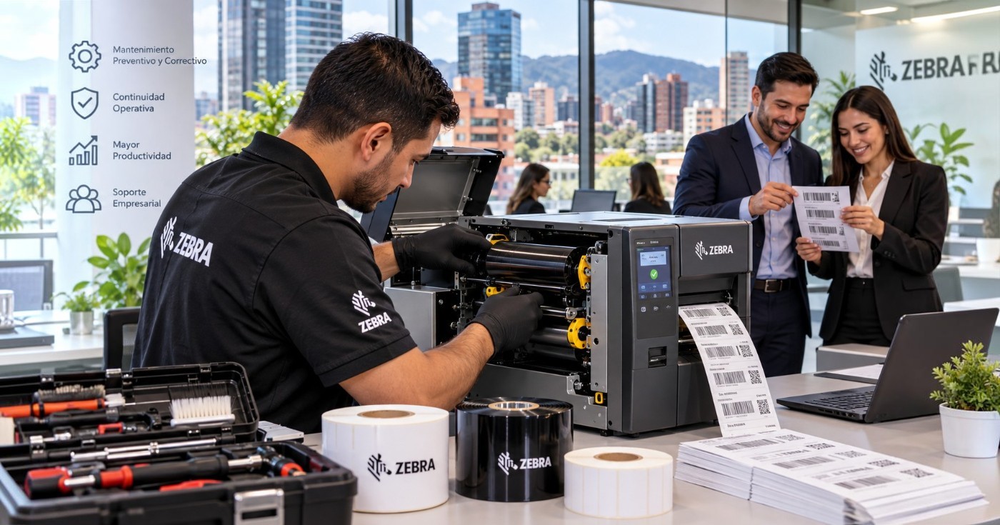 Servicio de mantenimiento Zebra para empresas de la Zona T y Chicó