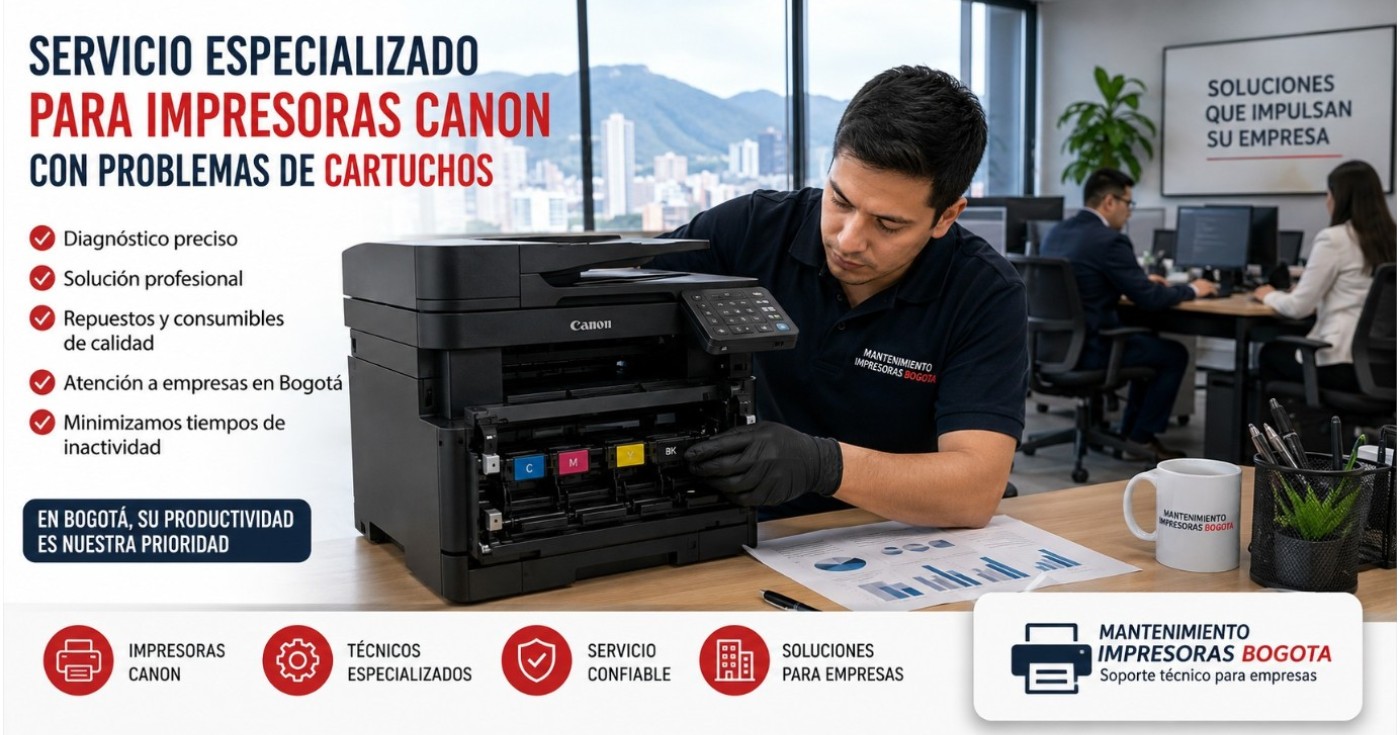 Servicio especializado para impresoras Canon con problemas de cartuchos