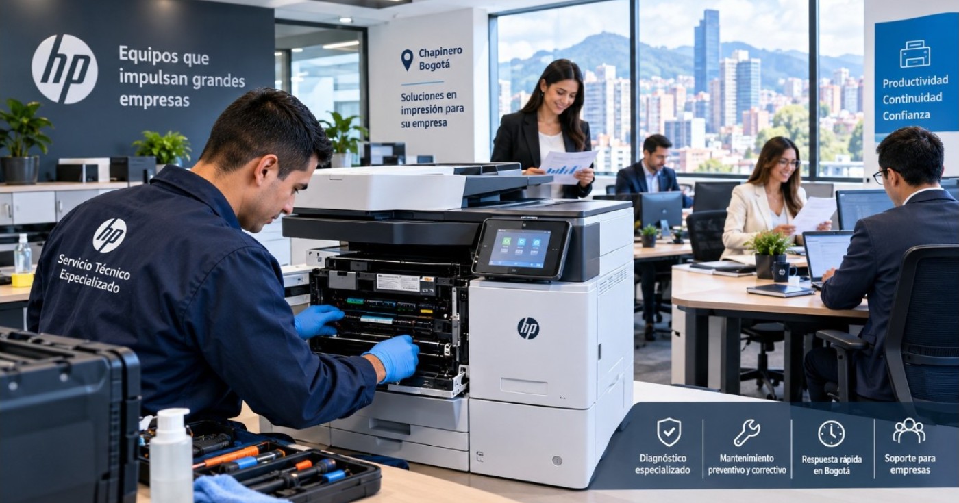 Servicio técnico de impresoras hp para empresas en Chapinero Bogotá