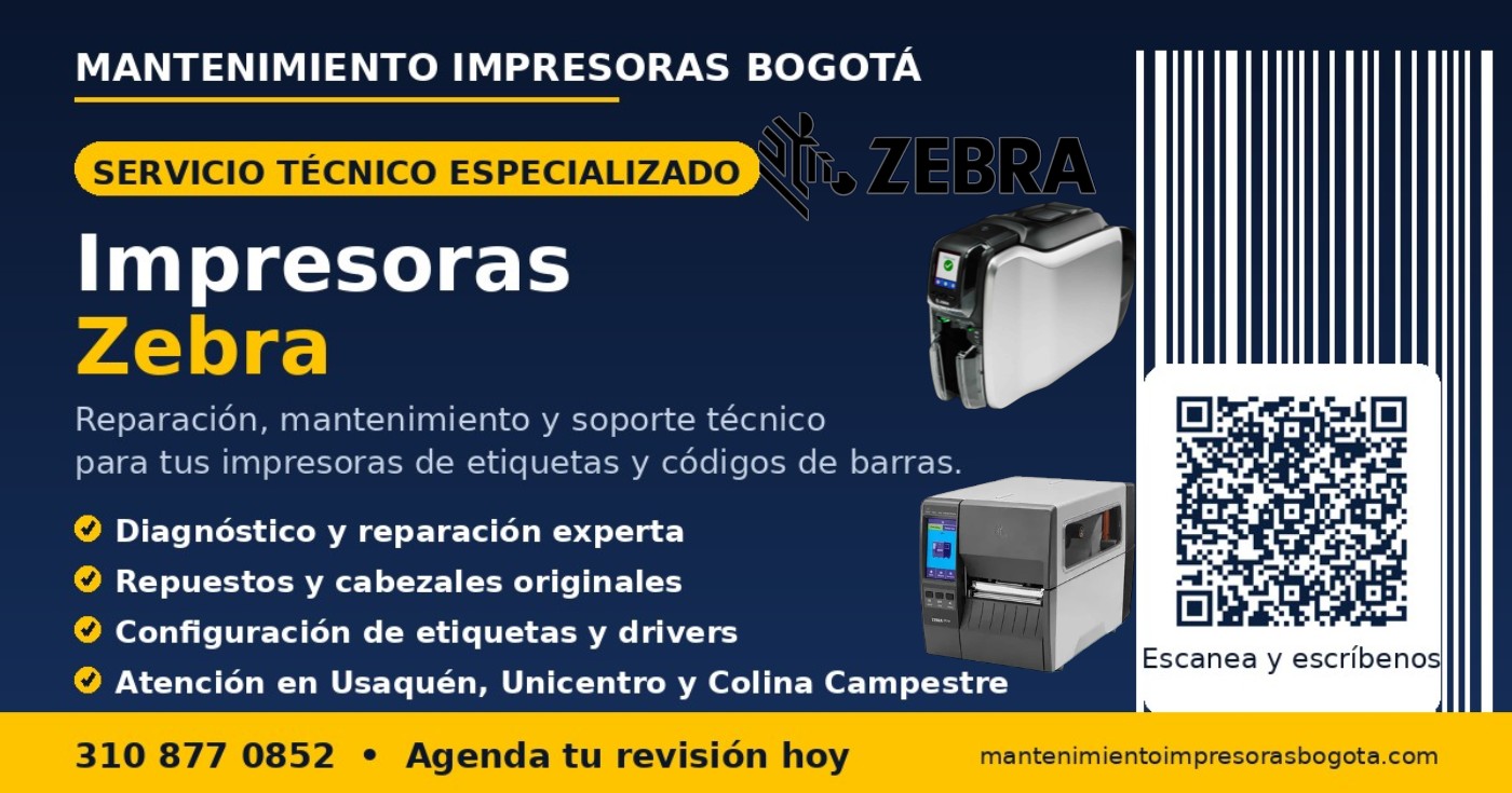 Servicio técnico impresoras Zebra a domicilio